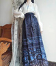 杜艷枝原創(chuàng)【青花】明制漢服女春夏季刺繡國風馬面裙飛機袖套裝 純白整套 【青花】 S156-165CM(90-110斤) 曬單實拍圖