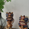 翊珗（YIXIAN）國潮風(fēng)舞獅醒獅擺件石灣公仔藝術(shù)品客廳玄關(guān)裝飾手工藝品特色禮品 黑彩大號禮盒裝【含精美底座】 曬單實(shí)拍圖