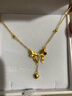 瑞諾黃金在逃公主蝴蝶結(jié)項鏈女999足金鎖骨鏈生日生日禮物送女友 蝴蝶結(jié)項鏈,重約4.55克 曬單實拍圖