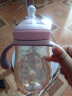 小袋鼠巴布婴儿奶瓶PPSU宽口径宝宝新生儿奶瓶6个月以上仿母乳鸭嘴吸管奶瓶 玫瑰粉 260ml 3-6月 实拍图