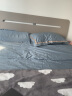 La Torretta  120支四件套纯棉  贡缎欧式织带床上套件  雅-烟灰蓝 1.8/2m床 实拍图