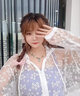 AWE彩色串珠小雛菊情侶項鏈女我在他鄉(xiāng)周雨彤張嘉元明星同款鎖骨鏈 小米珠雛菊項鏈45＋5cm 曬單實拍圖
