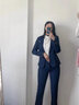伊婭莎小西裝外套女通勤職業(yè)套裝英倫風修身氣質商務正裝白領面試工作服 單件黑色西裝 XL 建議110-120斤 曬單實拍圖