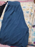 浪莎冰丝短裤女生夏季薄款宽松大号休闲直筒显瘦垂感凉凉阔腿运动中裤 蓝色-五分裤 L 101-120斤 实拍图