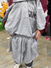 G.DUCKKIDS女童夏季運(yùn)動(dòng)套裝2025新款中大童炸街女孩休閑短袖夏5分褲兩件套 灰色【套裝】 160 cm 曬單實(shí)拍圖