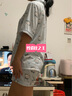 嘉綢chiikawa睡衣女款夏季卡通學(xué)生ins日系可愛烏薩奇吉伊小八套裝家 藍色吉伊卡哇短袖短褲 L 100-118斤 曬單實拍圖