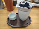 豐陶張生 嵌銅黑檀木干泡臺(tái)茶盤禪意實(shí)木壺承日式托盤功夫茶具配件茶托 同心 曬單實(shí)拍圖