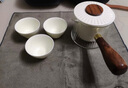 南山先生 功夫茶具陶瓷日式一壺三杯便攜茶具快客杯東籬旅行茶具 東籬快客杯一壺三杯玻璃壺帶罐白 曬單實(shí)拍圖