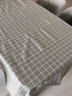 艾薇桌布布艺 防水棉麻餐桌布茶几垫台布长方形书桌垫140*180灰格子 实拍图