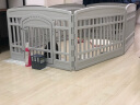 爱丽思（IRIS）狗围栏宠物狗栅栏室内隔离门折叠可拆卸狗笼子大型犬中小型犬护栏 有门6片装 灰色 M-中型 实拍图