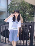 浪莎（LangSha）天絲牛仔短褲女夏季薄款高腰學生中褲休閑寬松顯瘦冰絲闊腿五分褲 淺復古 2XL 【適合129-145斤】 曬單實拍圖