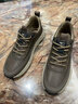 七匹狼（SEPTWOLVES）男鞋夏季休閑鞋皮面男士運動(dòng)鞋防滑耐磨戶(hù)外登山旅游鞋休閑鞋子男 卡其3366 41 【255mm】 曬單實(shí)拍圖