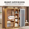 絲竹閣家用臥室實(shí)木衣柜子2025新款楠竹簡(jiǎn)易衣櫥結實(shí)耐用收納學(xué)生出租房 米白 120款 曬單實(shí)拍圖