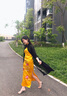 逸福旗袍外搭開衫長(zhǎng)款防曬衣 外披春秋女裝 立領(lǐng)中國(guó)風(fēng)披肩雪紡?fù)馓渍?黑色 M 曬單實(shí)拍圖