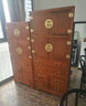 新中式古典香樟實(shí)木高五斗柜子客廳儲物多斗立柜帶門(mén)抽屜臥室整裝 花梨色【新中式】 整裝（68*40*158） 曬單實(shí)拍圖