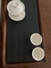 瓷牌茗茶具（cipaiming teaset）實(shí)木茶盤胡桃木家用會(huì)客功夫茶具蓄排雙用烏金石面板茶臺(tái)茶托 中《川石》北美胡桃木蓄排兩用 曬單實(shí)拍圖