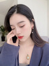 唐后（TH）國潮和田玉如意項鏈女925銀蛋面吊墜新中式古風(fēng)鎖骨鏈禮物女 古法金色 曬單實拍圖