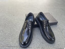 老爺車(chē)男士皮鞋牛皮商務(wù)正裝鞋厚底防滑德比鞋軟皮軟底英倫風(fēng)休閑皮鞋男 LYC5610黑色 41 曬單實(shí)拍圖