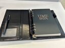 Time box 仿皮活頁(yè)本高端商務(wù)PU皮面本文藝精致簡(jiǎn)約便攜收納手賬活頁(yè)夾禮盒裝企業(yè)定制 A5中號-油蠟黑（經(jīng)典常規-70% 客戶(hù)選擇） 曬單實(shí)拍圖