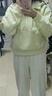 森馬[商場同款]衛(wèi)衣女連帽插肩袖寬松2024新款冬季純色衣服簡約風 杏黃30521 155/80A/S 曬單實拍圖