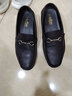 金利來(lái)（Goldlion）男鞋秋季樂(lè )福鞋頭層牛皮摔紋平底抗皺商務(wù)休閑皮鞋男套腳豆豆鞋 黑色 39 曬單實(shí)拍圖