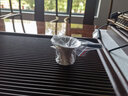 歸銀堂銀茶漏足銀999錘紋純銀柄細密過濾網(wǎng)茶具配件茶道茶葉過濾器茶濾 木把+證書+禮盒 曬單實拍圖