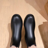 雨牧 時尚雨鞋女短筒水鞋防滑套鞋防水鞋膠鞋低幫防水切爾西雨靴 黑色 39 曬單實拍圖