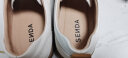 森达（SENDA）女鞋休闲鞋女春新款商城同款软牛皮革防滑厚底可可乐福鞋4CF22AM3 米色 36 实拍图