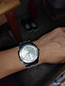 時(shí)光一百（TIME100）男表全鋼復古簡(jiǎn)約格紋日歷商務(wù)休閑白領(lǐng)石英防水手表男 黑色 曬單實(shí)拍圖