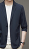 羅蒙【防曬抗皺】冰絲西服男士夏季薄款防曬服皮膚衣休閑西裝單西外套 曬單實(shí)拍圖