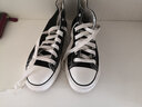 法拉步學(xué)院風(fēng)高幫帆布鞋女學(xué)生韓版百搭透氣滑板鞋子休閑鞋子女球鞋 黑色（X01） 38 曬單實(shí)拍圖
