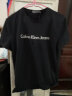 Calvin Klein Jeans夏季男女情侣中性年轻ck多色印花透气修身短袖T恤J320931 BEH-太空黑 L （推荐145-160斤） 实拍图