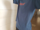 大魚(yú)界線(xiàn) 夏季新款情侶裝夏裝短袖T恤男女韓版潮流學(xué)生寬松上衣服男薄 深藍色 M（100-120斤） 曬單實(shí)拍圖