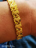 金世喜999足金雙排快樂(lè )小魚(yú)時(shí)尚黃金手鏈 顯寬顯大款精致手鏈送女友禮物 鏈長(cháng)17CM金重17.73g 曬單實(shí)拍圖