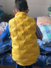 雅鹿兒童羽絨馬甲背心外穿男童女童寶寶中大童輕薄羽絨服秋冬內膽馬夾 黃色 160 曬單實(shí)拍圖