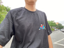 Kappa微婭玩家藝術(shù)家聯(lián)名男女寬松休閑短袖T恤K0BX2TD36D 黑色-990 L 曬單實(shí)拍圖