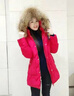 NY-EMMA中長(zhǎng)款羽絨服女士冬季高檔加厚保暖修身派克大毛領(lǐng)輕暖外套女 紅色（貉子真毛領(lǐng)） M(建議80-95斤) 曬單實(shí)拍圖