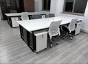 嘉航 新款辦公桌 升級款屏風(fēng)工位辦公桌辦公家具職員電腦桌 珍珠白 4人位 曬單實(shí)拍圖