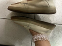 ZHR樂福鞋女春秋真牛皮兩穿平底單鞋子女通勤媽媽女鞋 BT36 米色36 曬單實拍圖