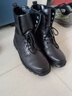 啄木鳥(niǎo)秋冬真皮作戰靴男勞保鞋鋼頭防砸工作鞋羊毛棉鞋保暖高幫保安棉鞋 黑色鋼頭鋼底羊毛作戰靴棉款 44 曬單實(shí)拍圖