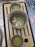 南山先生 茶盤茶托家用竹子陶瓷儲水式干泡盤辦公室功夫茶具 輕便創(chuàng)意簡約 黑陶長方盤 小 曬單實拍圖