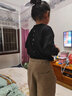 布潮星童裝女寶寶洋氣套裝女童長袖T恤嬰兒兒童小孩衣服運(yùn)動休閑初春季 （長袖長褲款）黑T + 卡其色褲子 110碼 （一般建議3-4周歲） 曬單實(shí)拍圖