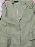 簡(jiǎn)蜓白色小西裝外套女春夏薄款七分袖百搭休閑小個(gè)子氣質(zhì)修身小西服潮 綠色外套 L（建議：100-110斤） 曬單實(shí)拍圖
