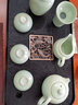 正揚茶盤(pán)家用茶托盤(pán)排蓄兩用石頭茶臺簡(jiǎn)約茶海功夫茶具配件 烏金石（42*25)合金底/儲排—年年有魚(yú) 曬單實(shí)拍圖