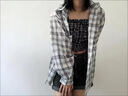 梓洛蘭ZiLuolan2025夏季套裝裙女學生韓版時尚短款襯衣+薄款牛仔背帶裙 短款木耳襯衣+黑色背帶裙 M 【建議95110斤】 曬單實拍圖
