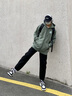 UNDEFEATED五條杠官方春季新品時尚潮流ICON 圖案拉鏈連帽衛(wèi)衣 綠色 XL 曬單實拍圖
