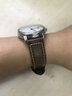 凡努 沛納海表帶真皮男 復古油蠟皮表帶  真皮手表帶 手工牛皮表帶代用天梭浪琴阿瑪尼天王華為gt表帶 黑色-銀扣(圓扣） 24mm 曬單實(shí)拍圖