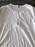 珞妮純棉短袖t恤女V領(lǐng)2026新款夏季體恤韓版寬松女裝百搭半袖上衣潮 白色紐扣 L 建議105-115斤 曬單實(shí)拍圖