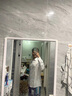 【兩件套】花花公子純色長(cháng)袖襯衫套裝男2022夏季新款薄款九分西褲男長(cháng)褲修身韓版襯衣商務(wù)休閑褲一套搭配 CY001白+8096長(cháng)褲黑 L 曬單實(shí)拍圖