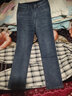 朵沐縵直筒牛仔褲女春秋復古新款煙管褲寬松百搭顯瘦高腰學(xué)生初戀長(cháng)褲 深藍色 單款 26碼 曬單實(shí)拍圖